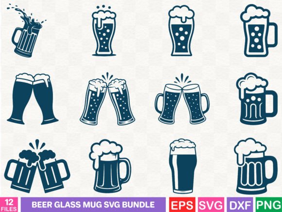 Beer Glass Mug SVG Bundle