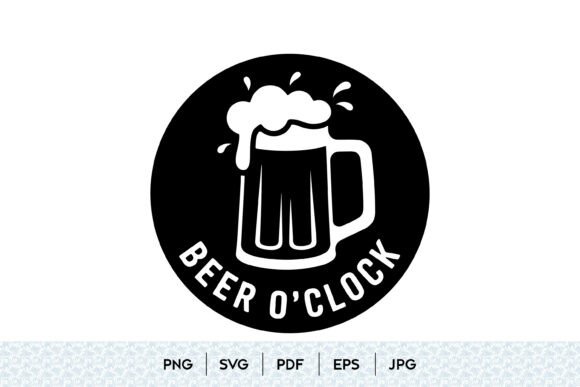 Beer O Clock Beer Mug SVG