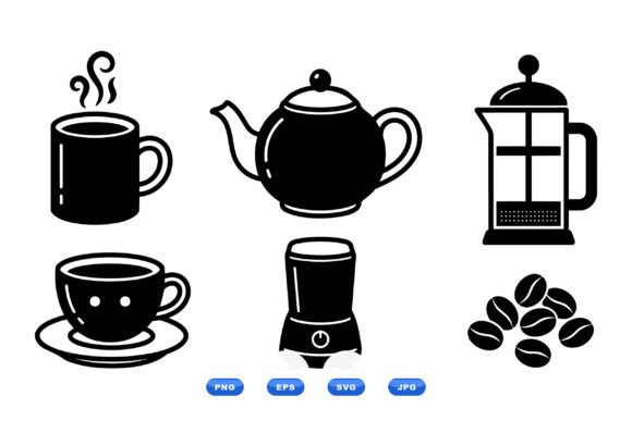 Coffee and Tea Icon Clipart Pack