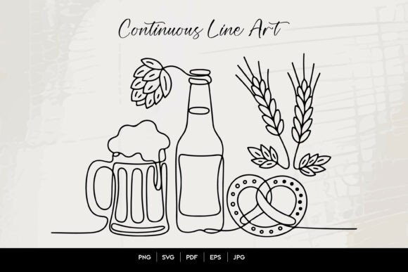 Continuous Line Oktoberfest Set