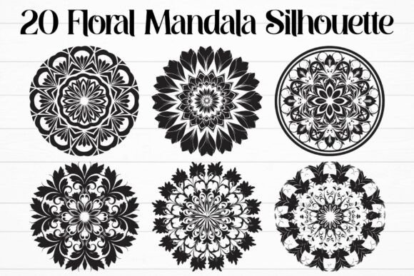 Floral Mandala Silhouette