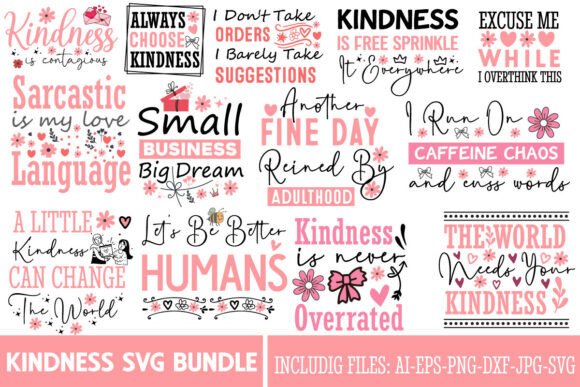 Kindness SVG Bundle, Sarcastic SVG Bundle