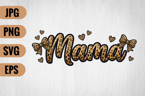 Leopard Print Mama Clipart