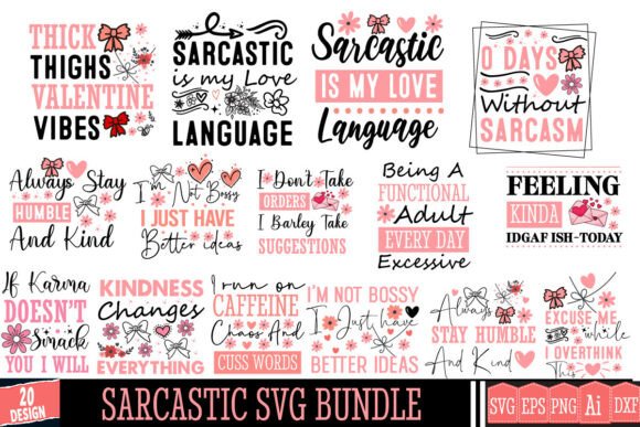 Sarcastic SVG Bundle, Motivation Bundle