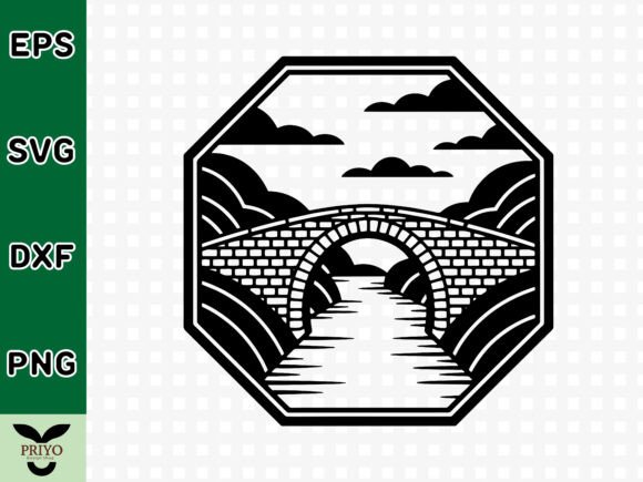 Stone Arch Bridge over River in Octagon